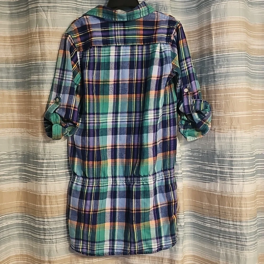 Ralph Lauren Girl's Multicolor Plaid Flannel Cotton Dress